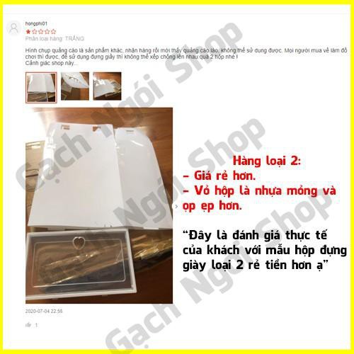 10 Hộp Box Đựng Để Giày Dép Nam Nữ, Mẹ Và Bé Bằng Nhựa Cứng Mica Trong Suốt Đồ Cao Cấp Giá Rẻ Gạch Ngói Shop