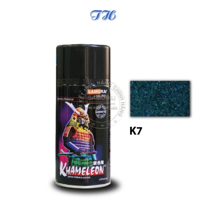 Combo 4 chai sơn samurai Màu 3D Khameleon K7/T600**** gồm: uch210 - 109A - T600 - k1k - giấy nhám p800