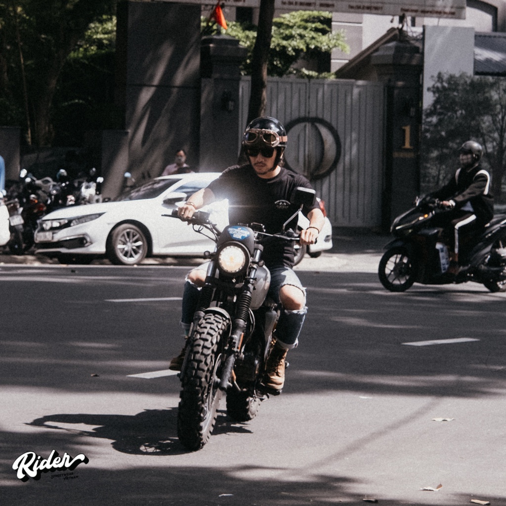 Áo thun unisex Rider Cafe Racer Ree phong cách cổ điển dành cho nam nữ