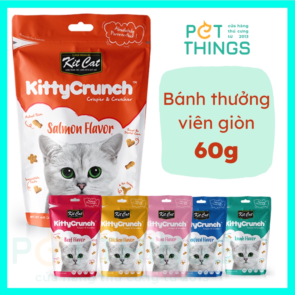 Bánh thưởng cho mèo Kit Cat 60g viên giòn / viên sạch răng