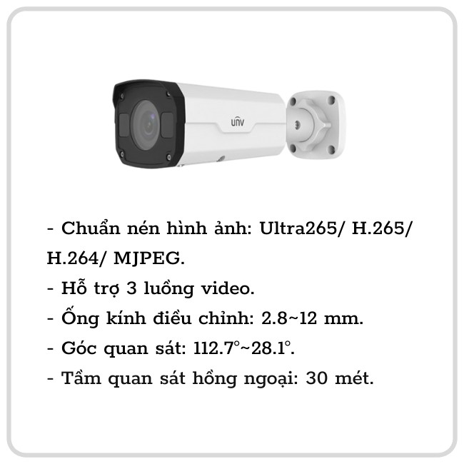 Camera IP hồng ngoại 2.0 Megapixel UNV IPC2322LBR3-SP-D