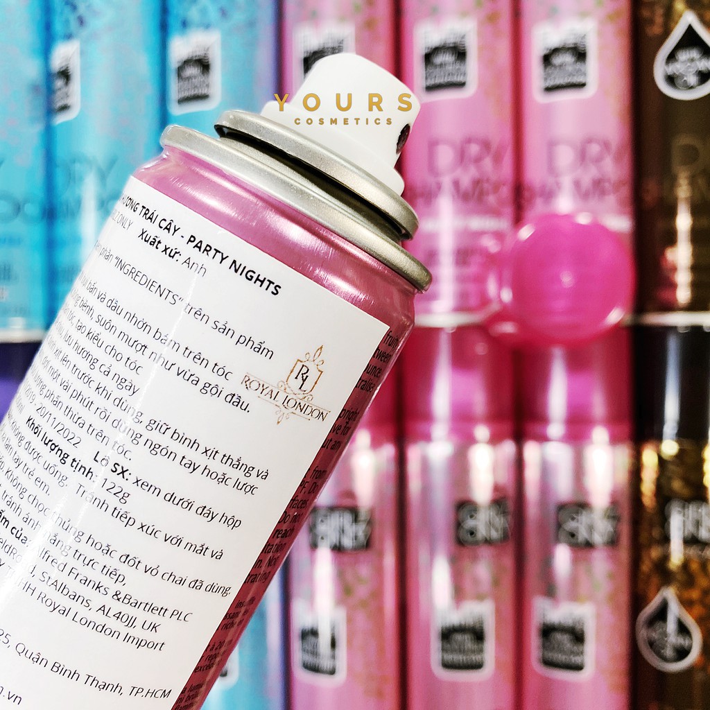 [Đại Lý Chính Thức] Dầu Gội Khô Girlz Only Hương Trái Cây Party Nights Dry Shampoo 200ml - - Kiểm Định An Toàn Bộ Y Tế