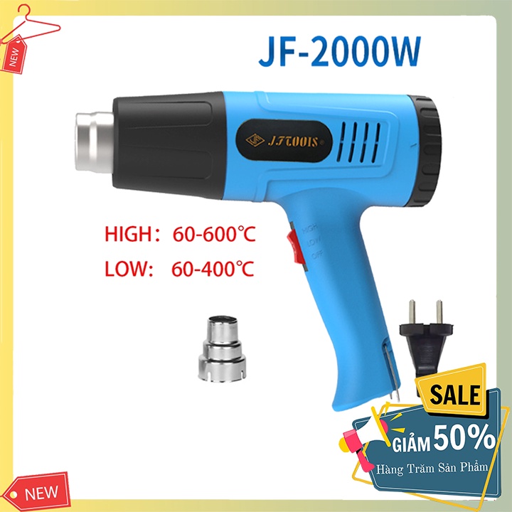 Máy thổi hơi nóng, máy khò nhiệt màng co nilong 2000W