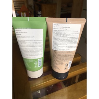 [Chính hãng]Sữa rửa mặt Innisfree trà xanh/tro núi lửa 150ml
