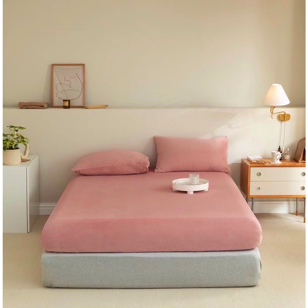 Bộ ga gối nỉ EMMIBEDDING STORE miễn phí bo chun và làm ga phủ theo yêu cầu