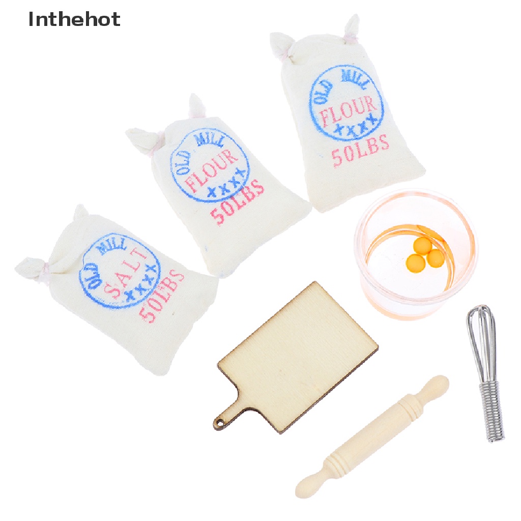 Set nguyên liệu làm bánh tỉ lệ 1:12 trang trí nhà búp bê thú vị