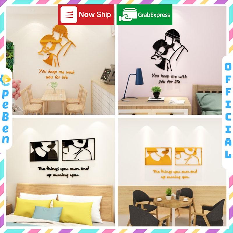 Tranh dán tường mica 3d decor khổ lớn trang trí cửa hàng Nhiều Size - EPeBen