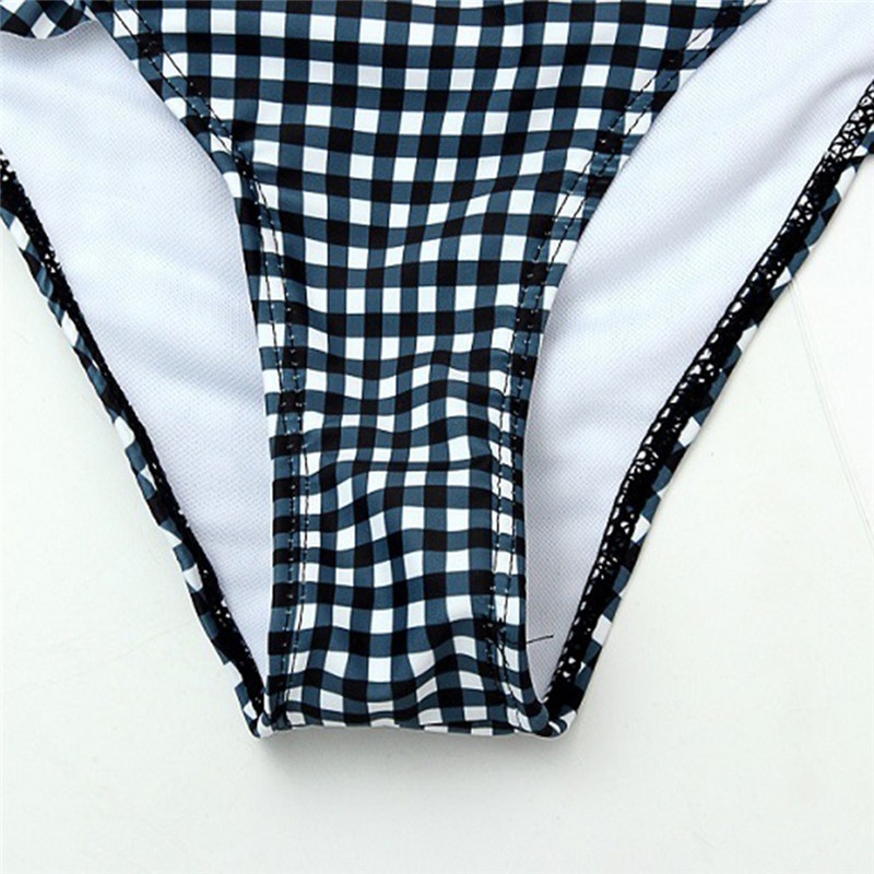 Bộ Bikini Hai Mảnh Họa Tiết Sọc Caro Có Mút Nâng Ngực Quyến Rũ Cho Nữ | BigBuy360 - bigbuy360.vn