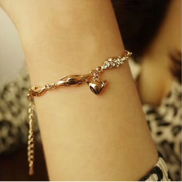 vòng - lắc tay hồ ly xi vàng đính đá lấp lánh