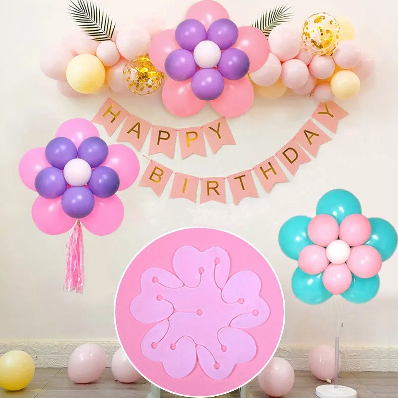 Kẹp Bong Bóng Hình Bông Hoa Trang Trí Tiệc Sinh Nhật