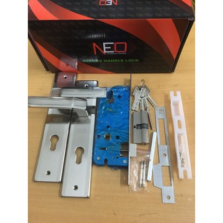 Bộ khóa cửa tay gạt neo cho cửa đi chính cl17-02 snn