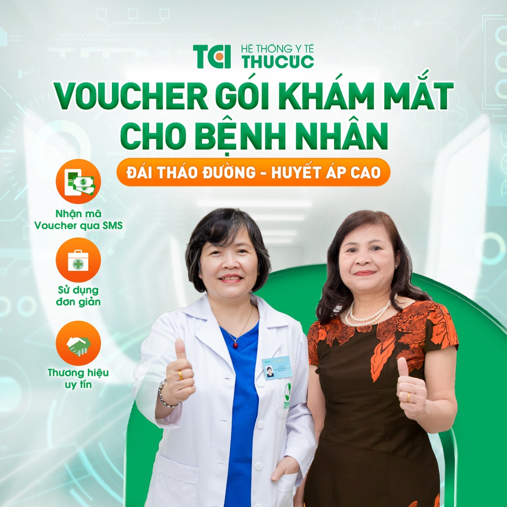 Gói khám mắt cho bệnh nhân đái tháo đường - Huyết áp cao tại Hệ thống Y tế Thu Cúc