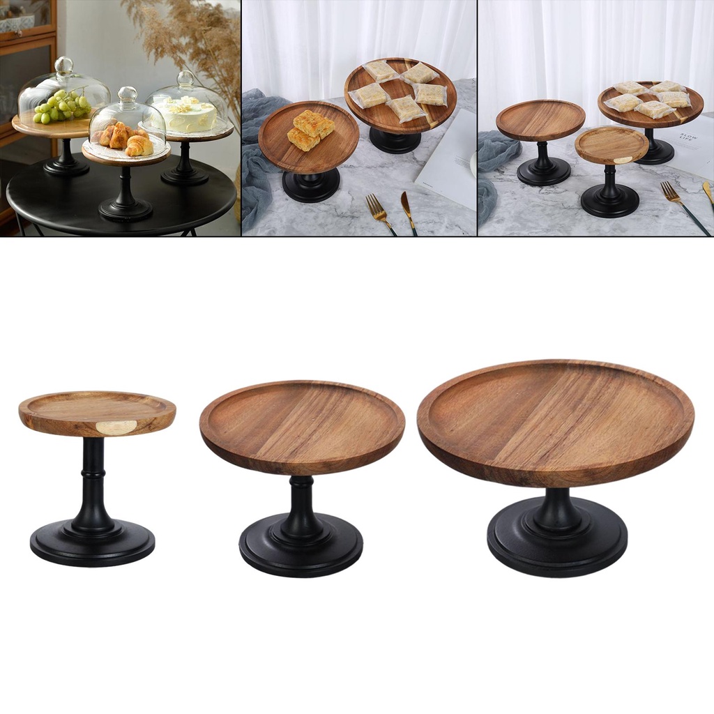 Giá Đỡ Bánh Kem Tròn Bằng Gỗ lzdjhyke3 Tiện Dụng Cho Nhà Bếp