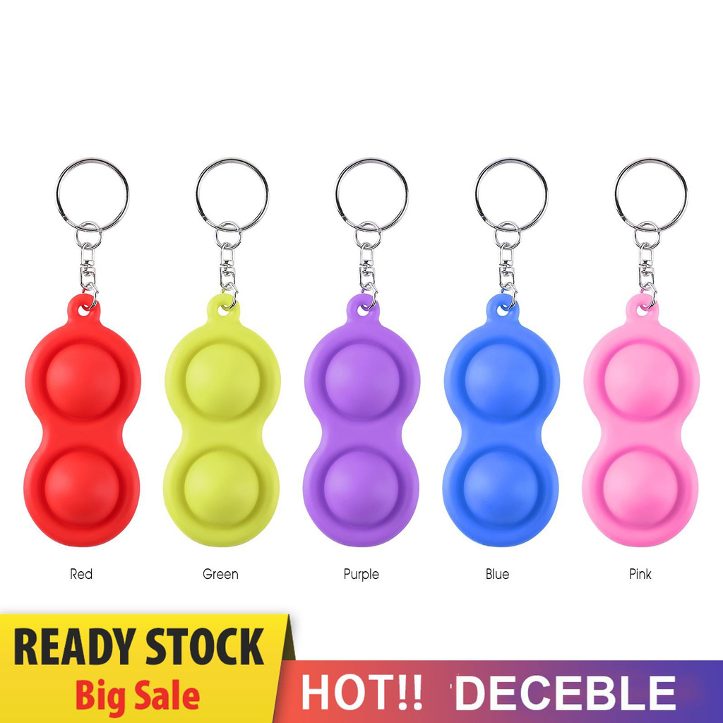 Pop It Fidget Đồ chơi Simple Dimple Fidget Đồ chơi Keychain, Stress Relief Sensory Đồ chơis for Kid Adult