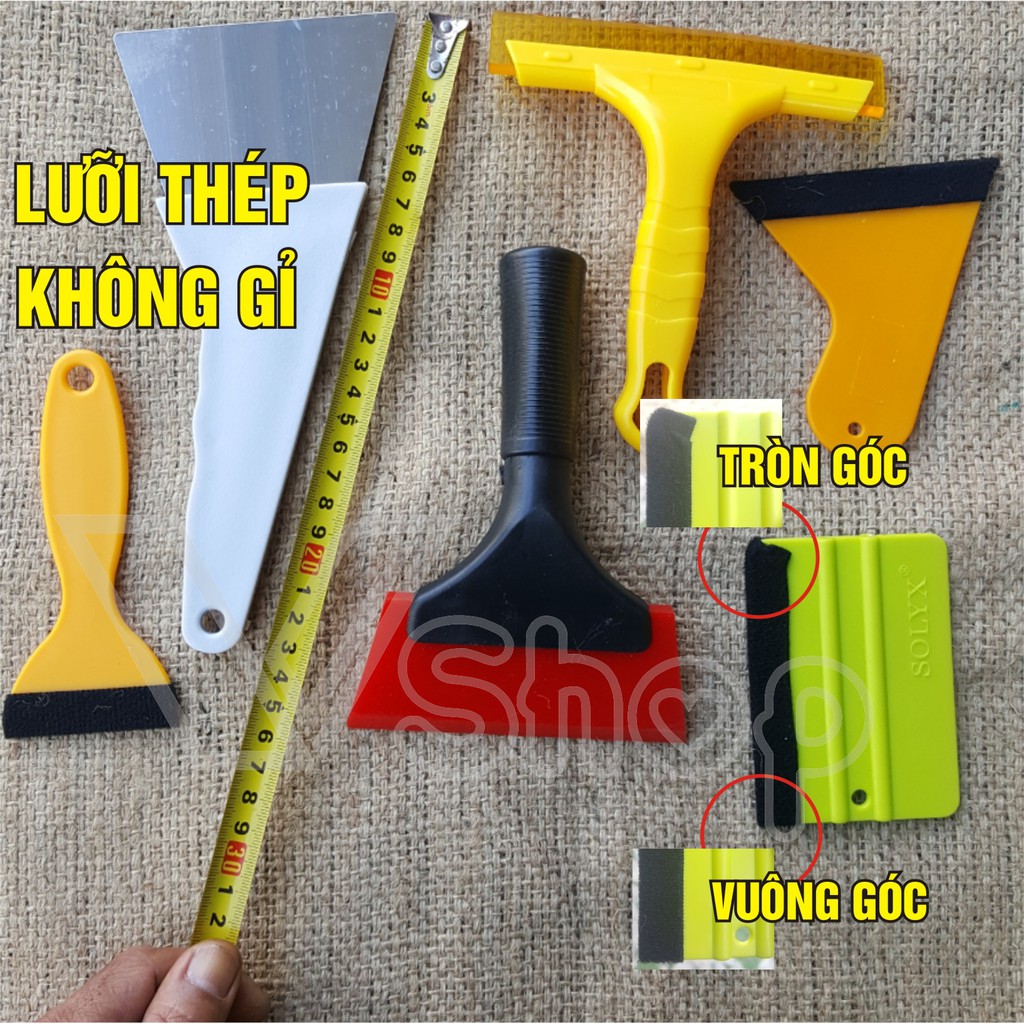 Bộ dụng cụ dán phim cách nhiệt cửa kính xe hơi, ô tô, chuyên nghiệp