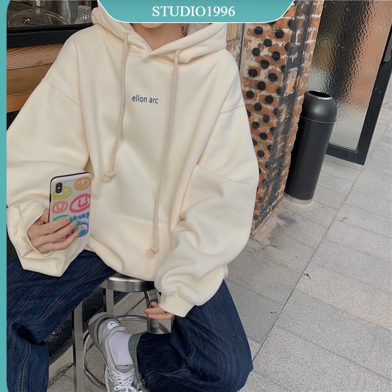 Áo hoodie nam nữ,Áo sweater nỉ nam nữ from rộng Unisex chất nỉ ngoại siêu dày dặn in chữ ELLON