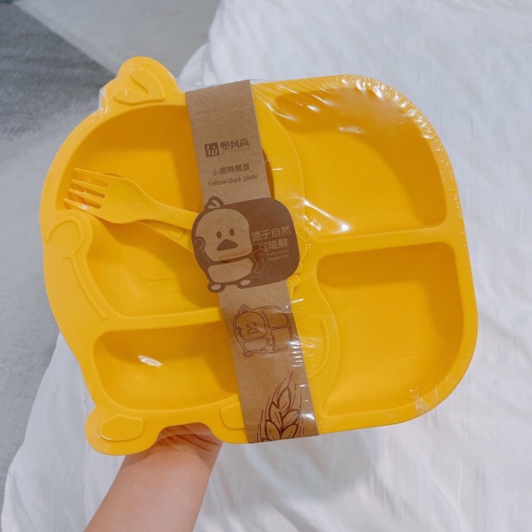 Bộ Khay Cơm Vịt Vàng Kèm Cốc Thìa - Bát Vịt