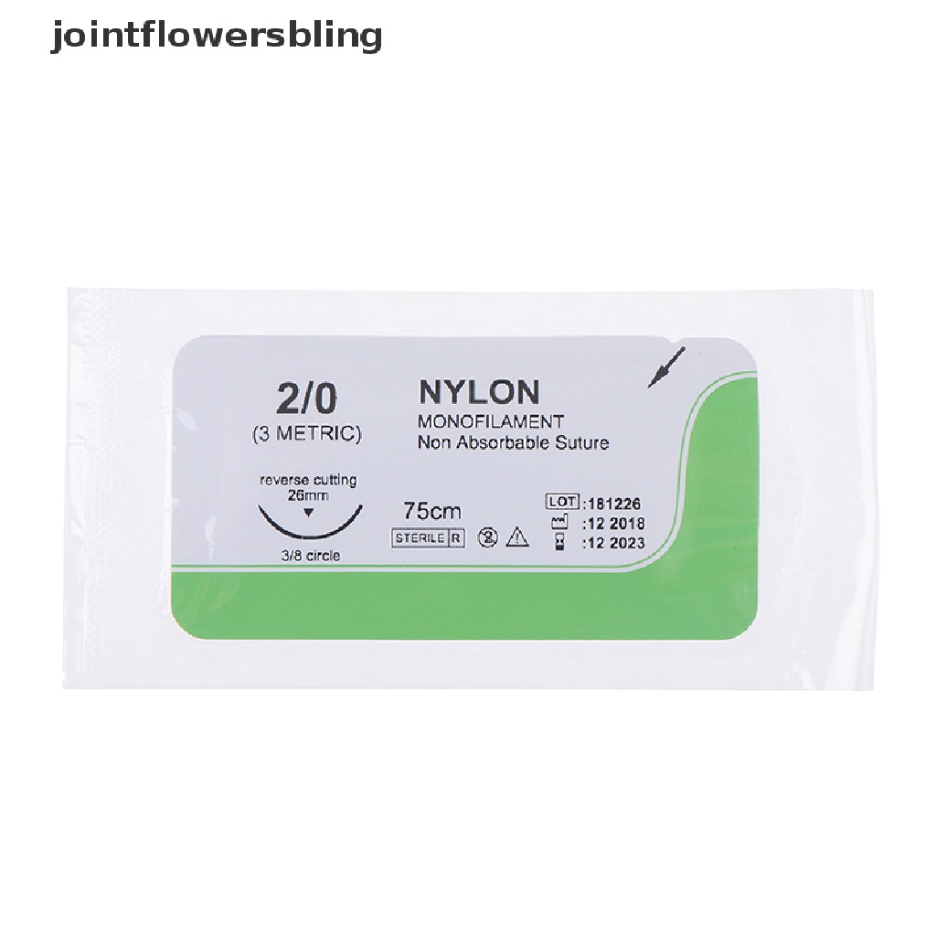 Set 12 chỉ khâu y tế phẫu thuật vô trùng nylon 2.0/ 3.0/ 4.0 dành cho luyện tập
