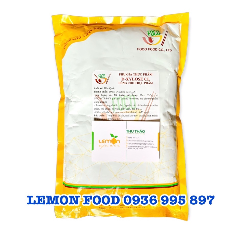 [100g-500g] D-XYLOSE CL phụ gia tạo màu vàng chiên tự nhiên, giảm nhắn bề mặt khi nguội cho cá viên, chả cá, bò viên