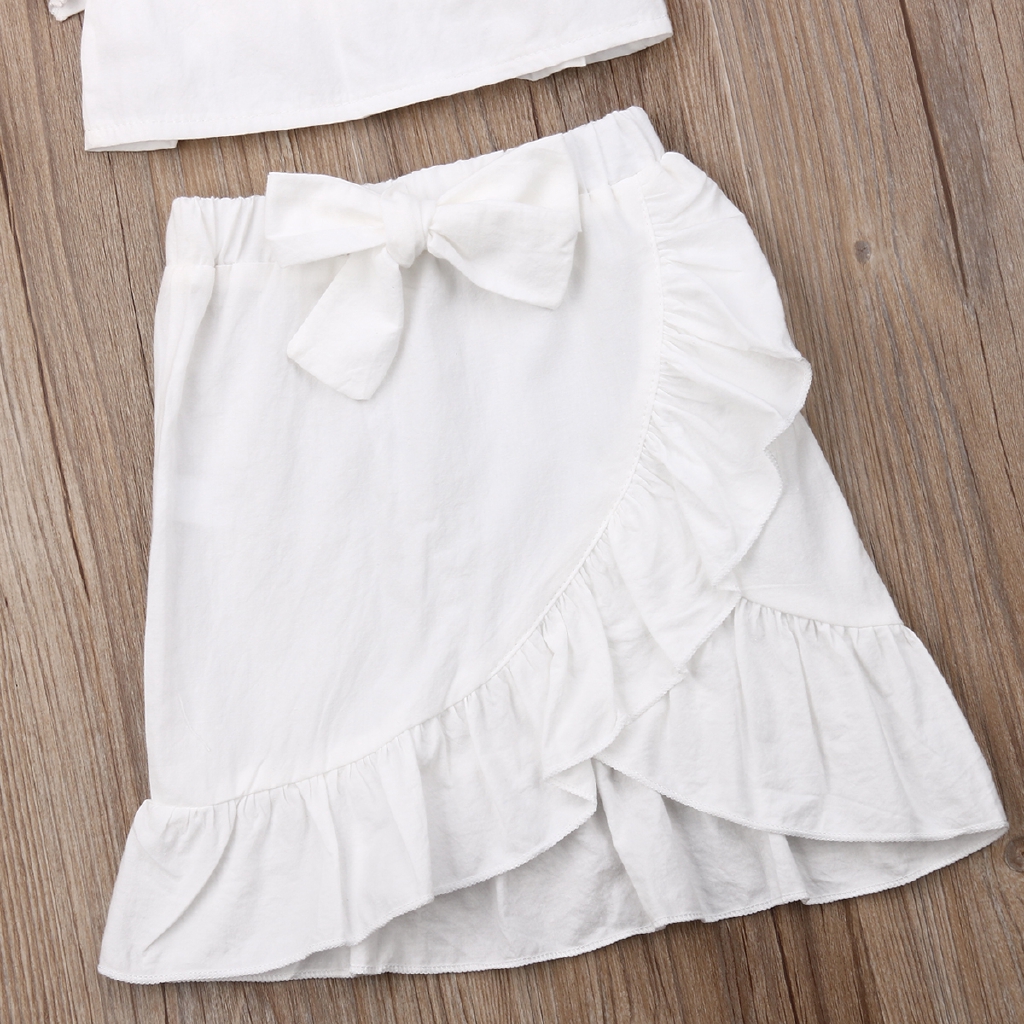 Bộ Áo Sát Nách + Chân Váy Cotton Xinh Xắn Cho Bé Gái