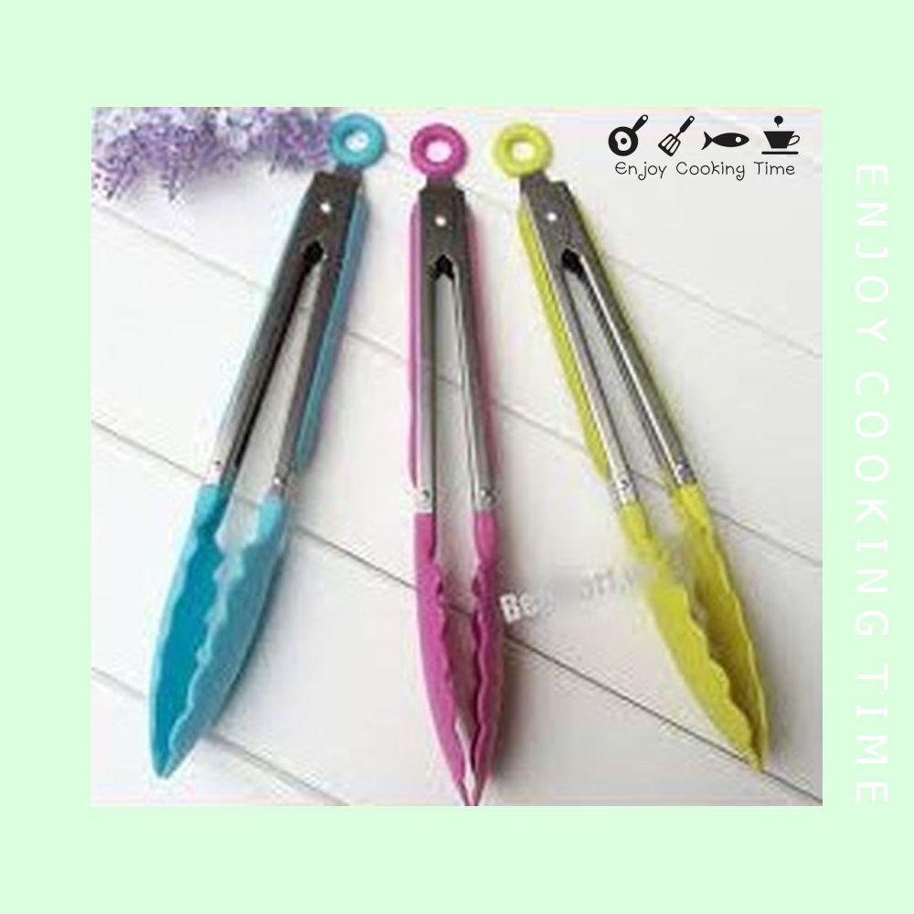 Kẹp gắp thức ăn bọc silicon cakeshop hcm