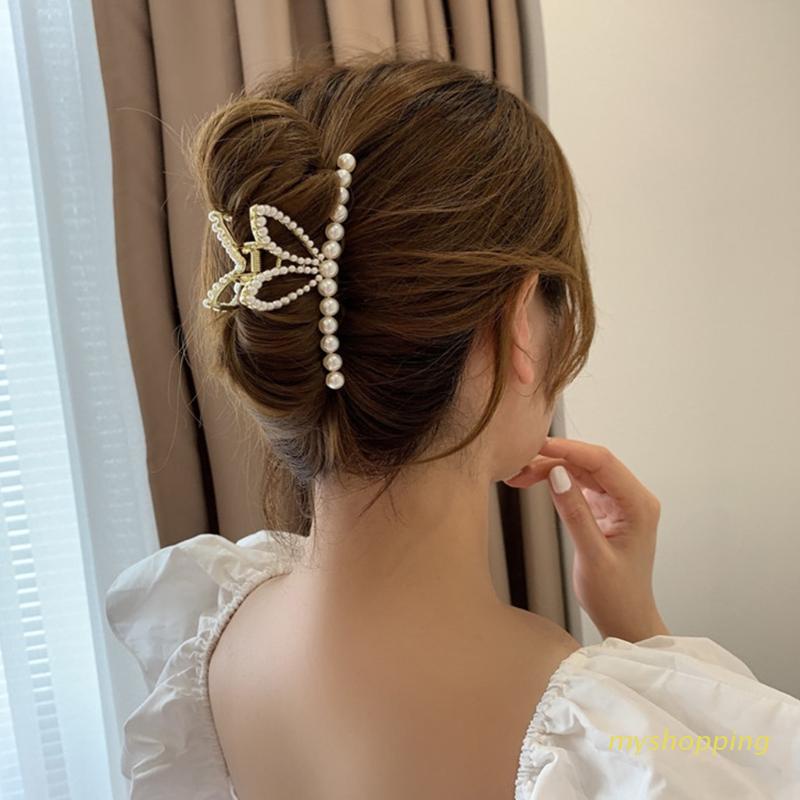 Kẹp tóc đuôi ngựa lớn bằng kim loại chống trơn trượt tiện lợi