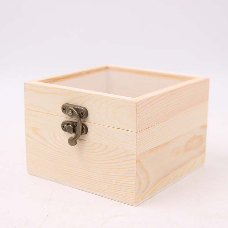 Hộp gỗ thông sấy, hộp đựng quà 20x20x8.5cm