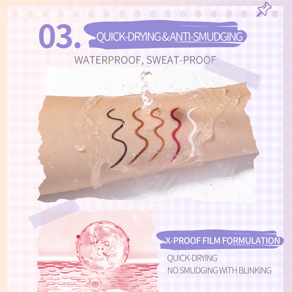 Bút Gel Kẻ Mắt Siêu Mịn Nhanh Khô Chống Nhòe Lâu Trôi Thương Hiệu POPJUICE