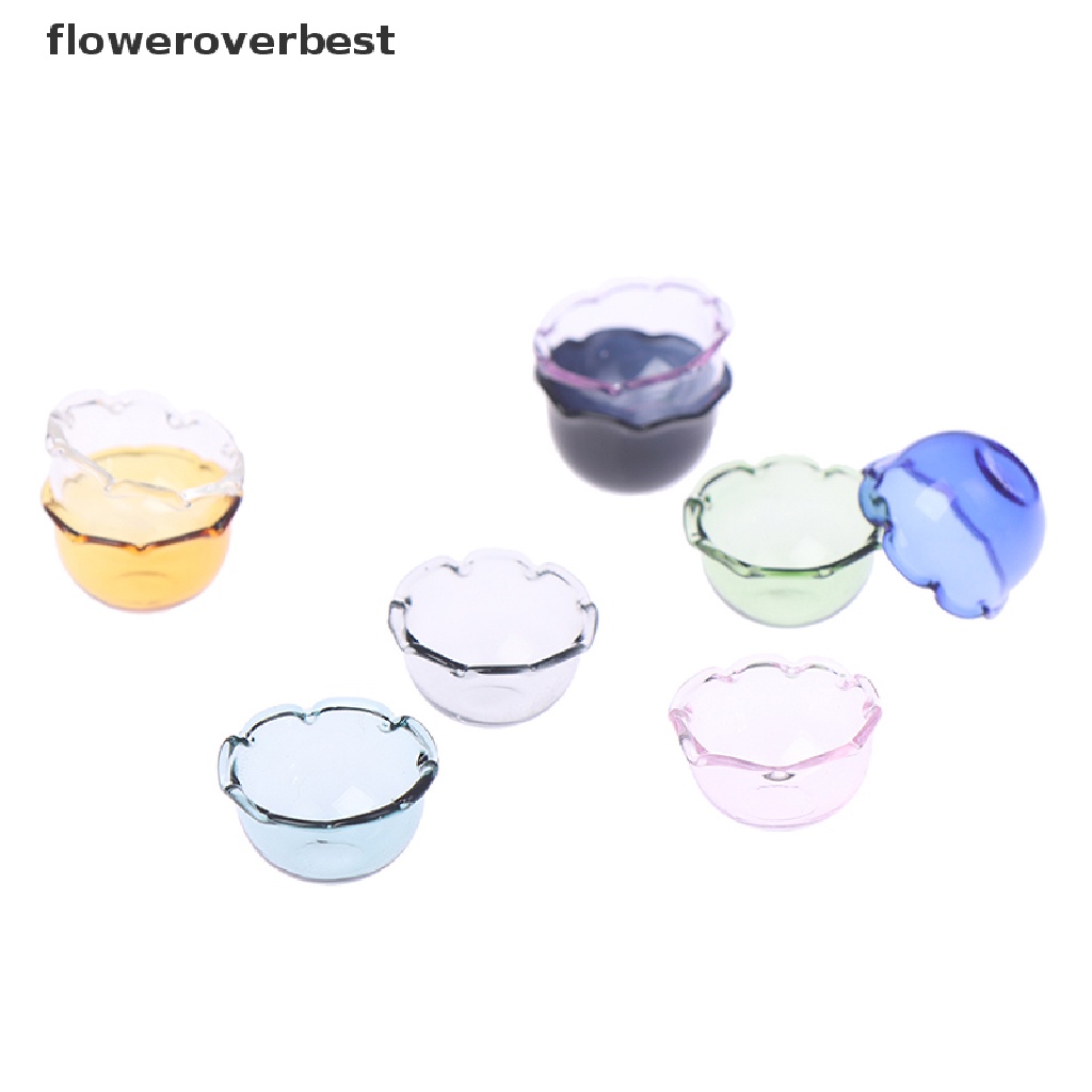 BEST 1PCS 1:12 Dollhouse Miniature Glass Bowl Kitchen Furniture Accessories Toys .