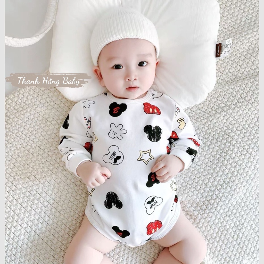 Bodysuit Dài Tay Lót Lông Cho Bé, Body Dài Tay Cho Bé Thanh Hằng Baby 5 -13 Kg