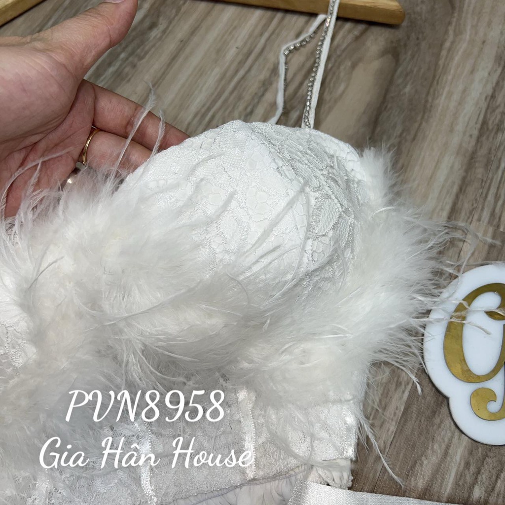 Bộ up ren lông + nơ