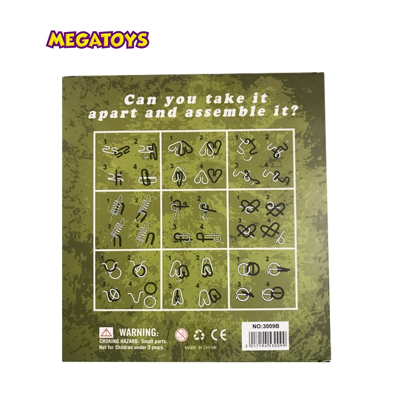 Đồ Chơi Trí Tuệ - Giải Mã 9 Hình Cast Puzzle - 3009 - Combo 3 Cấp Độ Hack Não Mạnh