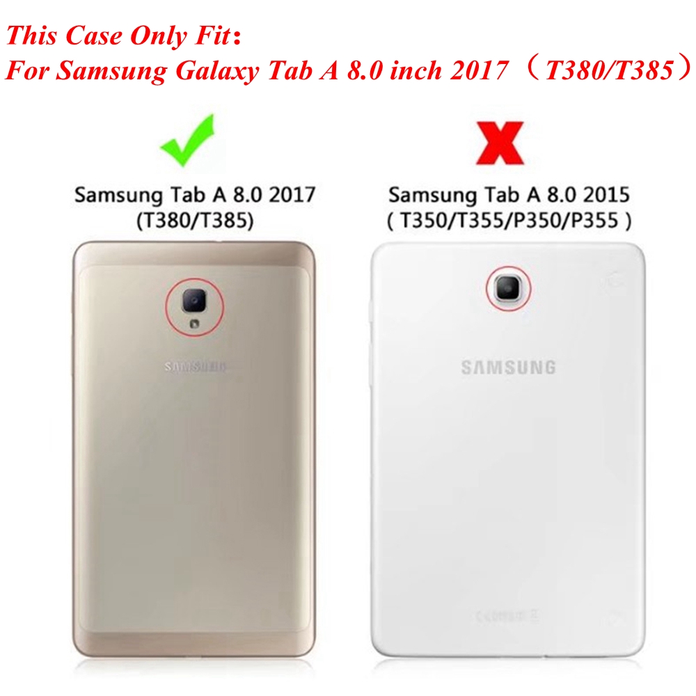 Ốp Máy Tính Bảng Tpu + Pc Kiểu Áo Giáp Chịu Được Sức Nặng Cho Samsung Galaxy Tab A 8.0 2017 T380 T385 Sm-T380 Sm-T385