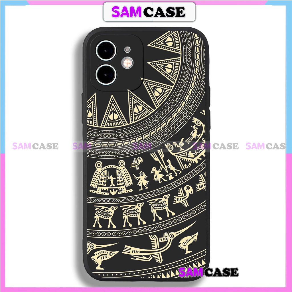 Ốp lưng iPhone cạnh viền vuông silicon mềm dẻo bảo vệ camera cho 6/6s/7/8/X/XS/XR/11/12/13 Pro Plus Max mẫu Trống đồng