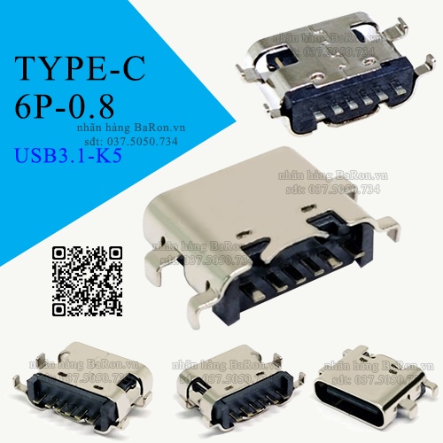 Cổng USB TYPE-C 10pin 10 chân