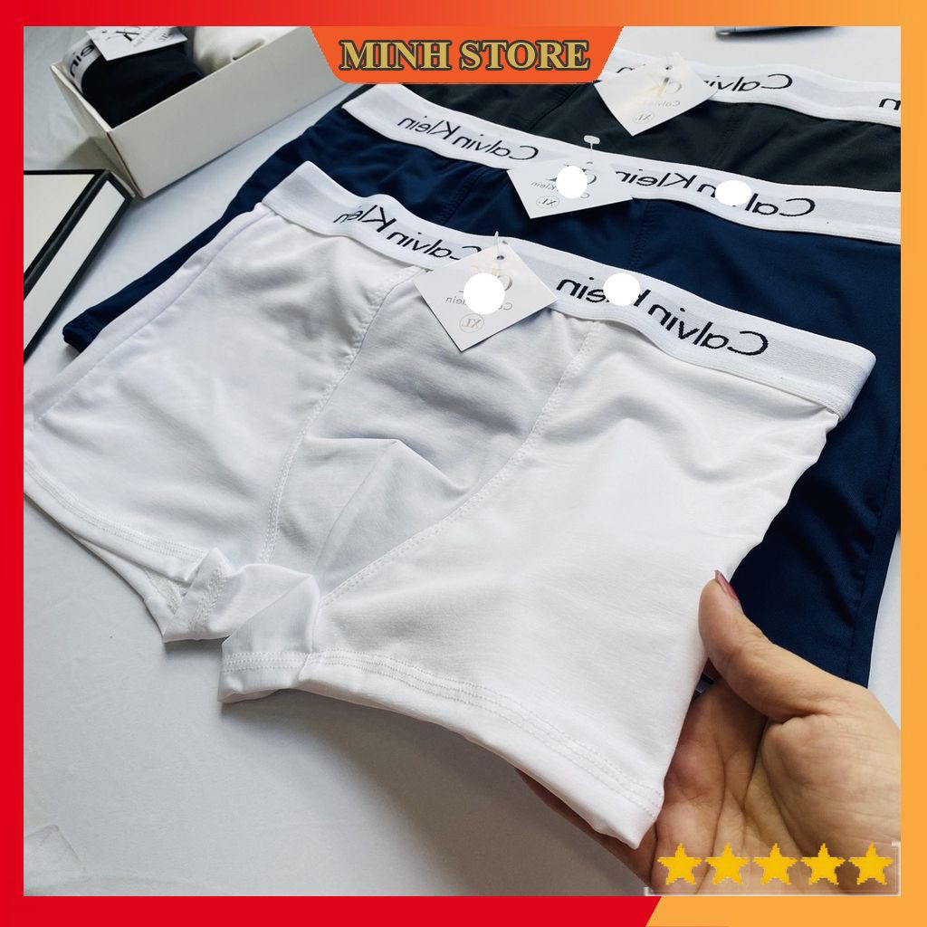 Quần lót nam Boxer thun lạnh Cotton, sịp đùi nam đẹp, quần lót nam đùi co dãn 4 chiều SD01 (Che Tên) - MS66