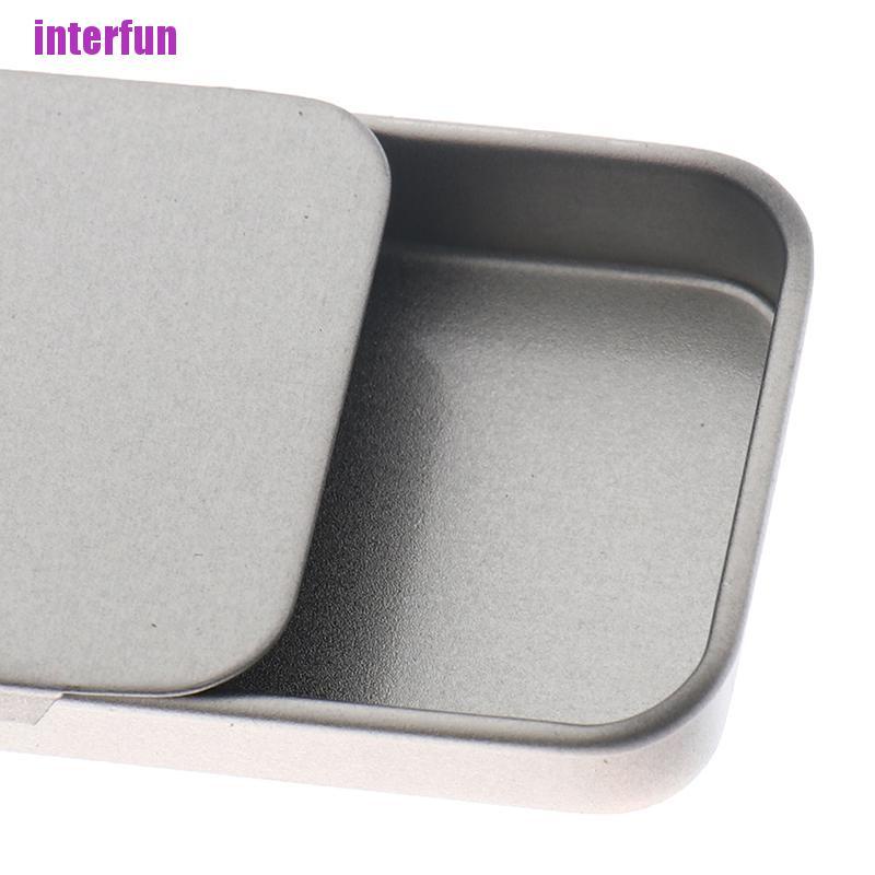 Hộp Thiếc Rỗng Hình Chữ Nhật Mini Đựng Son Môi / Kem / Kem