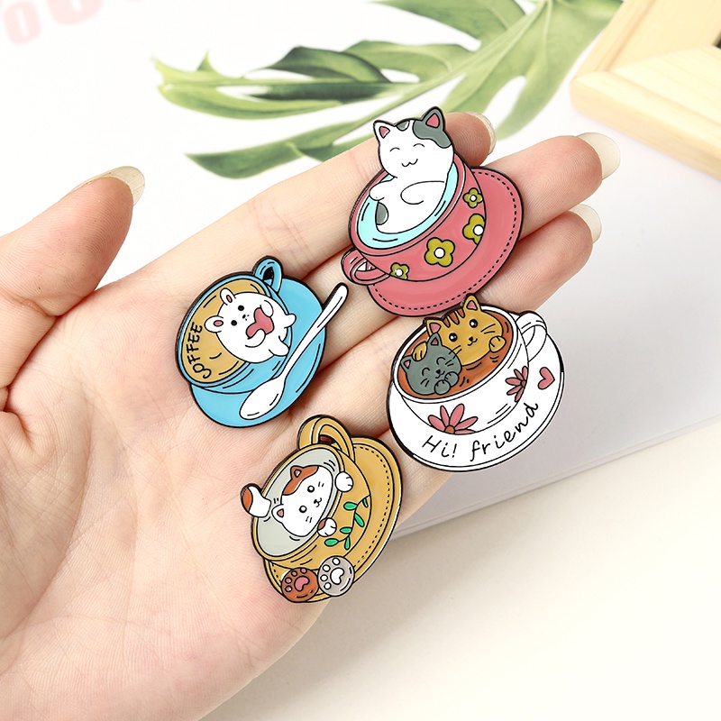 Ghim Cài Áo Hình Chú Mèo Đáng Yêu