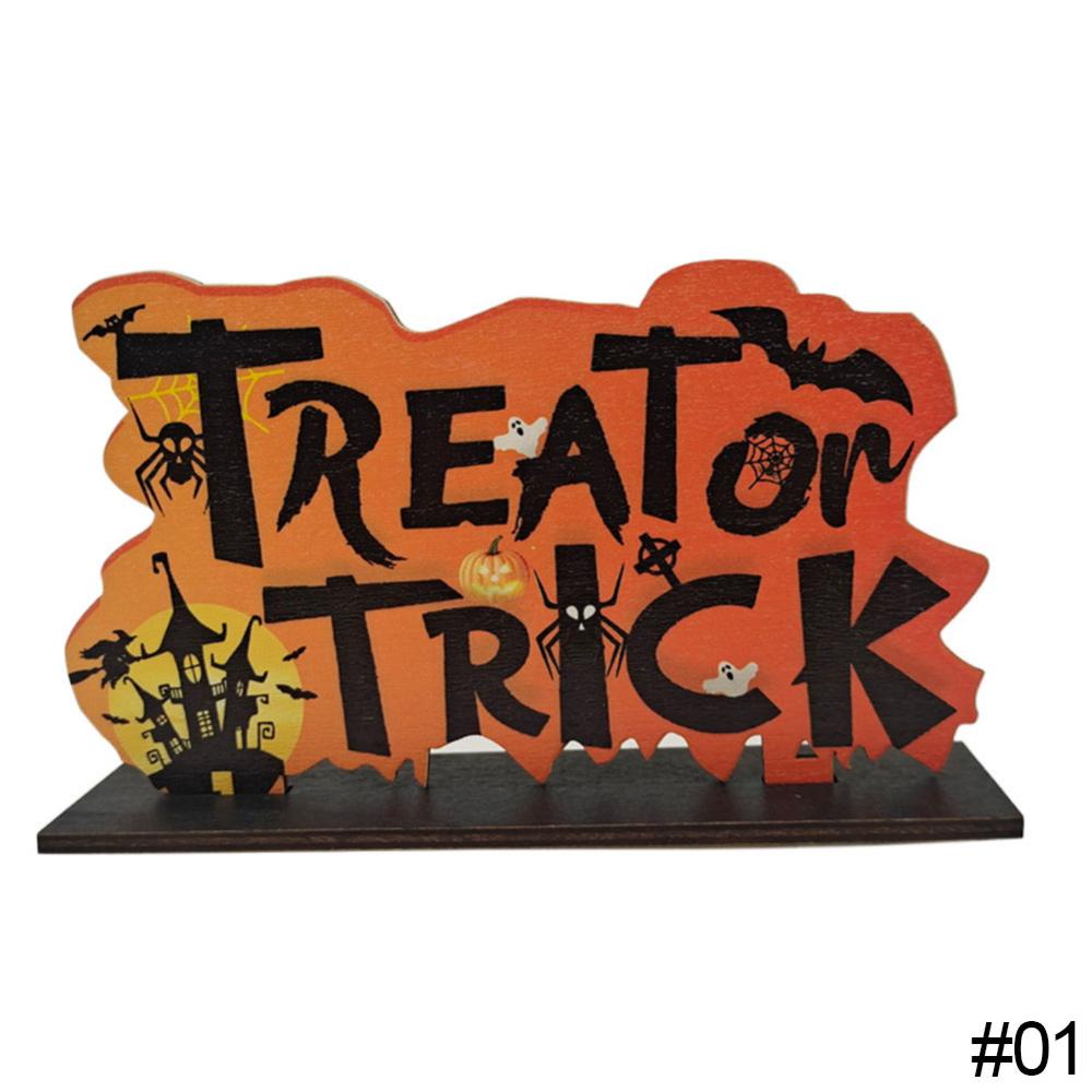 Phụ Kiện Treo Trang Trí Bằng Gỗ Chủ Đề Halloween N1V7