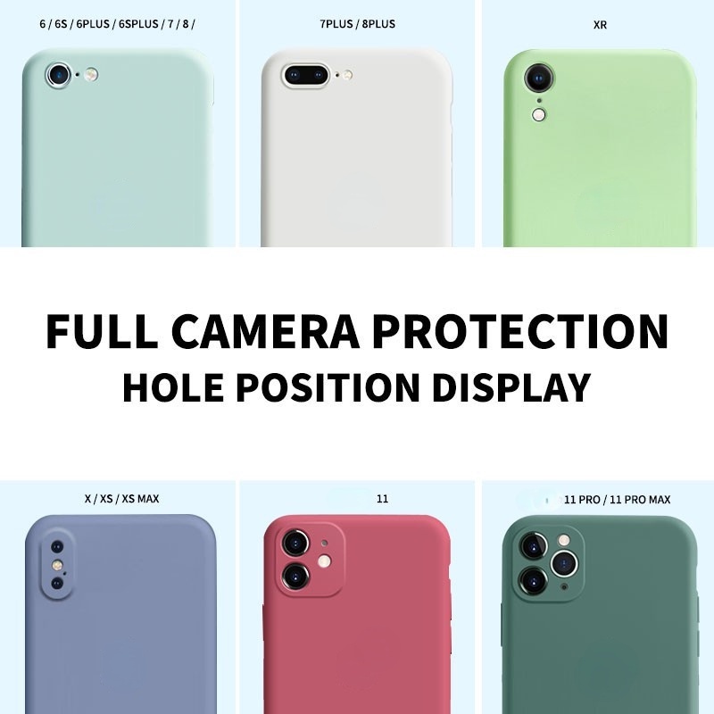 Ốp điện thoại silicone mềm bảo vệ toàn diện cho iPhone 11 11 Pro 11 Pro Max XS Max XR | BigBuy360 - bigbuy360.vn