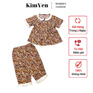 Bộ lửng lụa cổ tròn mặc nhà