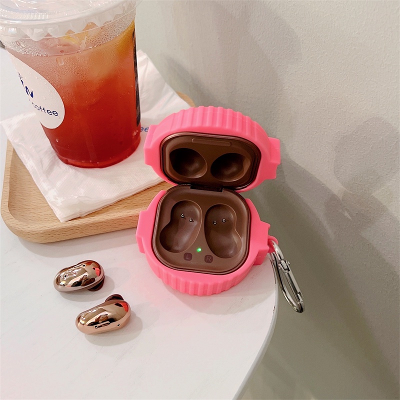 Vỏ Bảo Vệ Hộp Sạc Tai Nghe bluetooth samsung galaxy buds live & buds fe / buds pro Bằng Silicon Mềm Hình Quái Vật galaxy buds2