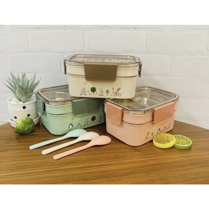 [HÀNG LOẠI 1] Hộp Cơm Văn Phòng Inox Cao Cấp An Toàn 2410