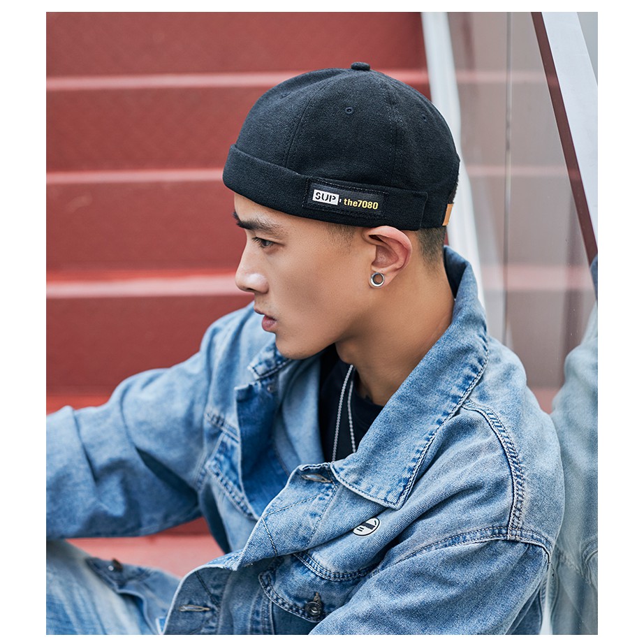 [Mã FAMARAL1 giảm 10K đơn 50K]Mũ quả dưa địa chủ beanie in chữ SUP the 7080 – LOPDOP OFFICAL
