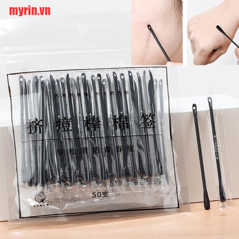 Set 50 Tăm Bông Cotton Dùng Để Nặn Mụn Đầu Đen