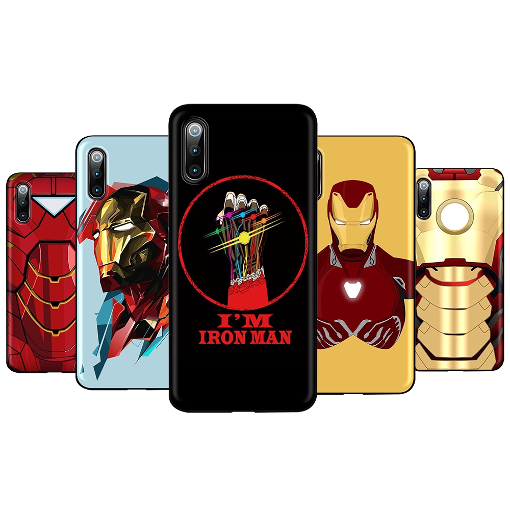 Ốp điện thoại mềm in hình 078 Marvel Iron Man cho Xiaomi Mi A1/5X A2/6X 6 8 9 9se MAX 3 F1 Lite