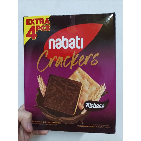 Bánh Nabati quy giòn 2 vị phô mai/socola Crackers 240g(24 cái x 10g)
