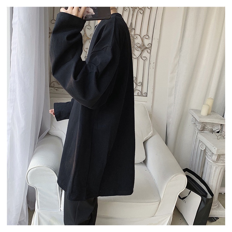 Áo thu đông nam form rộng tay dài thời trang unisex hàn quốc, áo thun nam tay dài big size vải cotton đẹp du lịch đi học