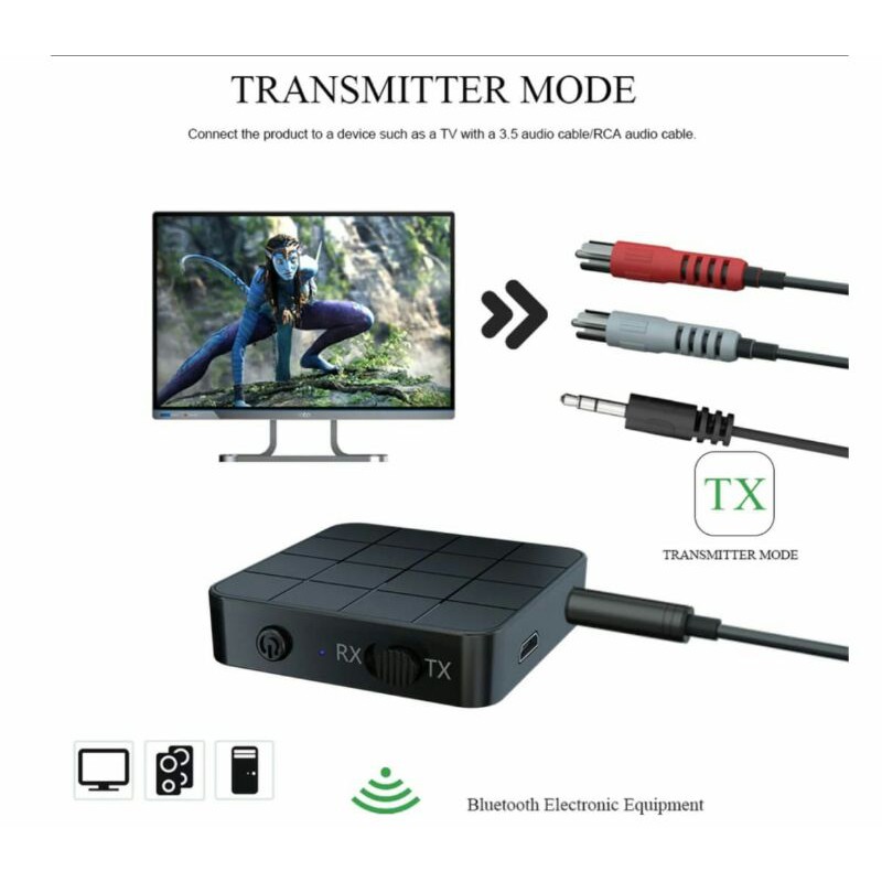 Bộ Thu Phát Tín Hiệu Âm Thanh Bluetooth 5.0 Rca Aux Tx Rx