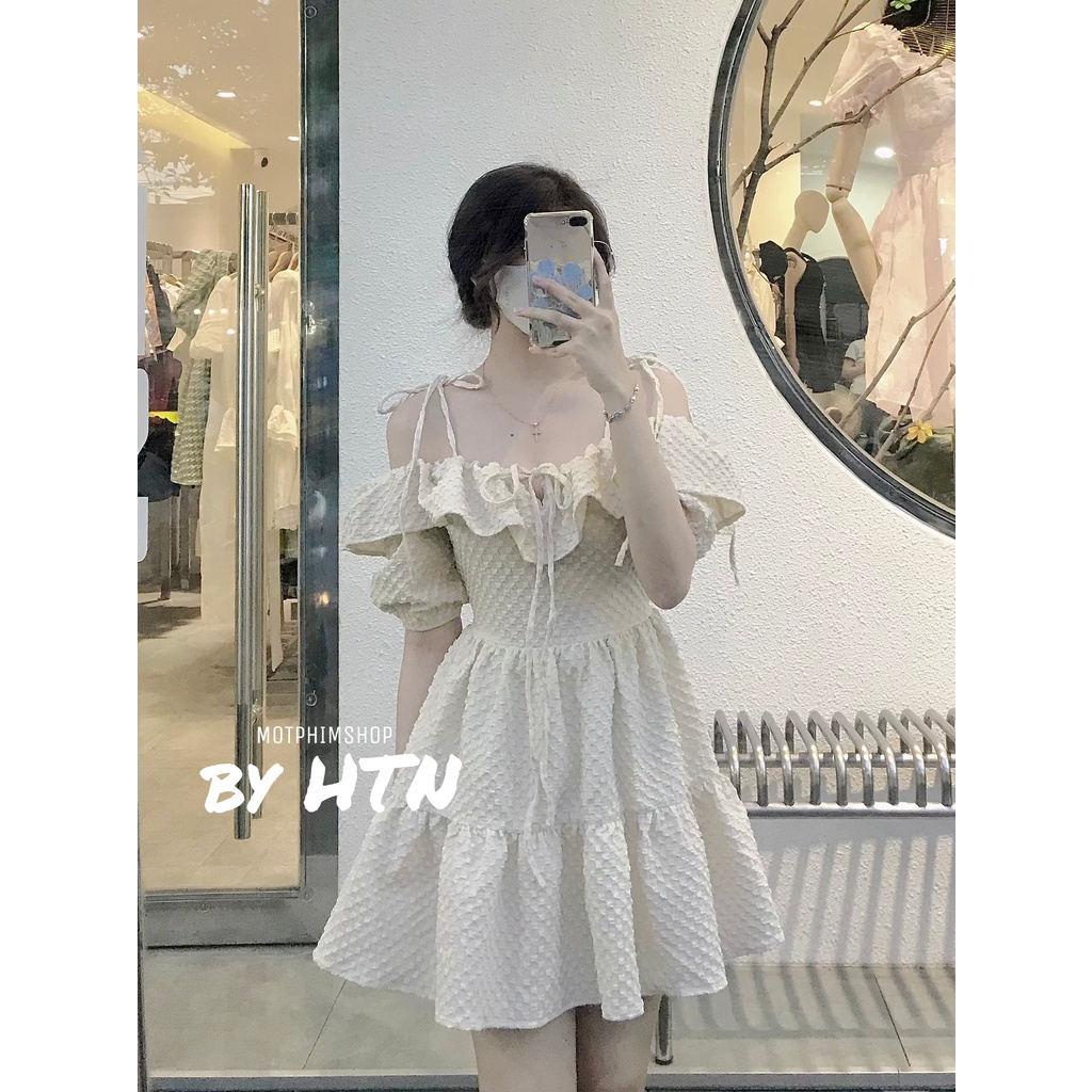 TIFFY DRESS XỐP PHỒNG XÒE XINH XẮN, CẢI TIẾN BO CHUN SAU LƯNG
